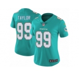 Women's Nike Miami Dolphins #99 Jason Taylor Vapor Untouchable Limited Aqua Green Team Color NFL Jersey