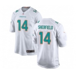 Youth Miami Dolphins #14 Sherfield White Vapor Untouchable Limited Stitched Jersey