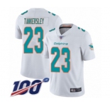 Youth Miami Dolphins #23 Cordrea Tankersley White Vapor Untouchable Limited Player 100th Season Football Jersey