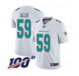 Youth Miami Dolphins #59 Chase Allen White Vapor Untouchable Limited Player 100th Season Football Jersey