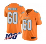 Youth Miami Dolphins #60 Robert Nkemdiche Limited Orange Rush Vapor Untouchable 100th Season Football Jersey