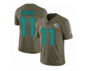 Youth Nike Miami Dolphins #11 DeVante Parker Limited Olive 2017 Salute to Service NFL Jersey