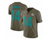 Youth Nike Miami Dolphins #14 Jarvis Landry Limited Olive 2017 Salute to Service NFL Jersey