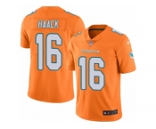 Youth Nike Miami Dolphins #16 Matt Haack Limited Orange Rush Vapor Untouchable NFL Jersey