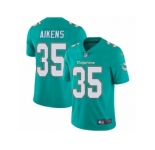 Youth Nike Miami Dolphins #35 Walt Aikens Vapor Untouchable Limited Aqua Green Team Color NFL Jersey