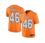 Youth Nike Miami Dolphins #46 Neville Hewitt Limited Orange Rush NFL Jersey