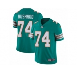 Youth Nike Miami Dolphins #74 Jermon Bushrod Vapor Untouchable Limited Aqua Green Alternate NFL Jersey