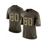 Youth Nike Miami Dolphins #80 Anthony Fasano Limited Green Salute to Service NFL Jersey