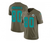 Youth Nike Miami Dolphins #80 Danny Amendola Olive Stitched NFL Limited 2017 Salute to Service Jersey