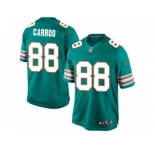 Youth Nike Miami Dolphins #88 Leonte Carroo Limited Aqua Green Alternate NFL Jersey