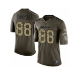 Youth Nike Miami Dolphins #88 Leonte Carroo Limited Green Salute to Service NFL Jersey