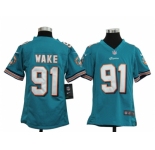nike youth nfl jerseys miami dolphins #91 wake green[nike]