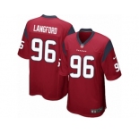 Men Nike Houston Texans #96 Kendall Langford Game Red Alternate NFL Jersey