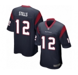 Men's Houston Texans #12 Kenny Stills Game Navy Blue Team Color Football Jersey
