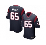 Men's Nike Houston Texans #65 Greg Mancz Game Navy Blue Team Color NFL Jersey