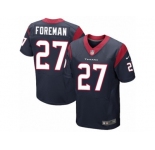Men's Nike Houston Texans #27 D'Onta Foreman Elite Navy Blue Team Color NFL Jerse