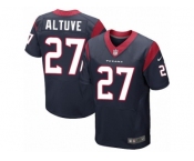 Men's Nike Houston Texans #27 Jose Altuve Elite Navy Blue Team Color NFL Jersey