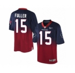 Nike Houston Texans #15 Will Fuller Navy Blue Red Men's Stitched NFL Elite Fadeaway Fashion Jersey