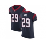 Nike Houston Texans #29 Andre Hal Navy Blue Team Color Men Stitched NFL Vapor Untouchable Elite Jersey