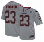 nike nfl jerseys houston texans #23 foster grey[Elite lights out 50th Patch]