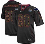 nike nfl jerseys houston texans #80 a.johnson black[camo fashion Elite 50th Patch]