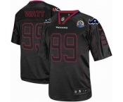 nike nfl jerseys houston texans #99 watt black[Elite lights out 50th Patch]