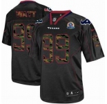 nike nfl jerseys houston texans #99 watt black[camo fashion Elite 50th Patch]
