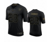 Houston Texans #28 Michael Thomas Black 2020 Salute to Service Limited Jersey