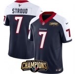 Men Houston Texans #26 Devin Singletary White 2023 F U S E AFC South Champions Patch Vapor Untouchable Limited Stitched Football Jersey