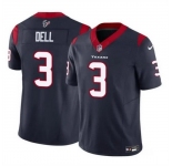 Men Houston Texans #3 Tank Dell Navy 2023 F U S E Vapor Untouchable Stitched Football Jersey