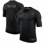 Men Houston Texans #4 Deshaun Watson Nike 2020 Salute To Service Limited Jersey Black