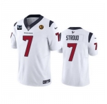 Men Houston Texans #7 C J Stroud White 2023 F U S E With 1 Star C Patch John Madden Patch Vapor Limited Stitched Football Jersey