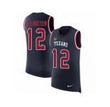 Men Nike Houston Texans #12 Bruce Ellington Navy Blue Rush Player Name & Number Tank Top NFL Jersey