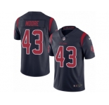 Men Nike Houston Texans #43 Corey Moore Limited Navy Blue Rush Vapor Untouchable NFL Jersey