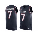 Men Nike Houston Texans #7 Kaimi Fairbairn Limited Navy Blue Player Name & Number Tank Top NFL Jersey
