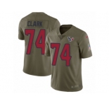 Men Nike Houston Texans #74 Chris Clark Limited Olive 2017 Salute to Service NFL Jersey