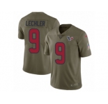 Men Nike Houston Texans #9 Shane Lechler Limited Olive 2017 Salute to Service NFL Jersey