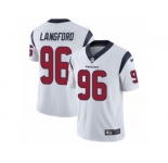 Men Nike Houston Texans #96 Kendall Langford White Vapor Untouchable Limited Player NFL Jersey