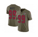 Men Nike Houston Texans #99 J.J. Watt Limited Olive 2017 Salute to Service NFL Jersey