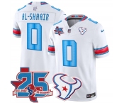 Men's Houston Texans #0 Azeez Al-Shaair White 2026 25th Anniversary Patch F.U.S.E. Rivalries Collection Limited Football Stitched Jersey