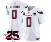 Men's Houston Texans #0 Azeez Al-Shaair White 2026 With 25th Anniversary Patch And 4-Star C Patch F.U.S.E. Vapor Limited Football Stitched Jersey