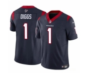 Men's Houston Texans #1 Stefon Diggs Navy 2024 F.U.S.E Vapor Untouchable Limited Football Stitched Jersey