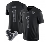 Men's Houston Texans #1 Tank Dell Black F.U.S.E. 2026 Salute to Service Limited Football Stitched Jersey