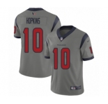 Men's Houston Texans #10 DeAndre Hopkins Limited Gray Inverted Legend Football Jersey