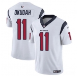 Men's Houston Texans #11 Jeff Okudah White Vapor Untouchable Football Stitched Jersey