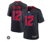 Men's Houston Texans #12 Nico Collins Navy 2024 2nd Alternate F.U.S.E Vapor Football Stitched Jersey