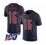 Men's Houston Texans #16 Keke Coutee Limited Navy Blue Rush Vapor Untouchable 100th Season Football Jersey