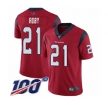 Men's Houston Texans #21 Bradley Roby Red Alternate Vapor Untouchable Limited Player 100th Season Football Jersey