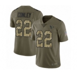 Men's Houston Texans #22 Gareon Conley Limited Olive Camo 2017 Salute to Service Football Jersey