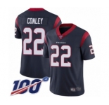 Men's Houston Texans #22 Gareon Conley Navy Blue Team Color Vapor Untouchable Limited Player 100th Season Football Jersey